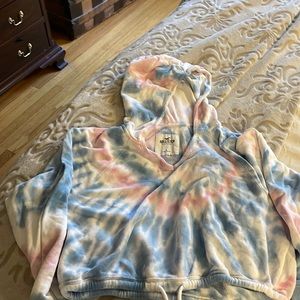 Hollister Tie Dye Cropped Sweatshirt